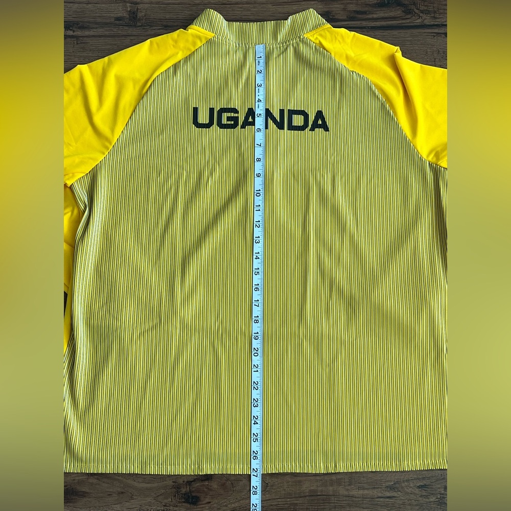Nike Pro Elite Team Uganda Long Sleeve Pullover Made In USA Yellow size mens XXL - Picture 7 of 7